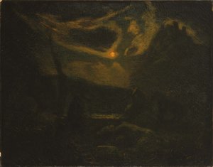 マクベスと魔女 作： Albert Pinkham Ryder
